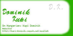 dominik kupi business card